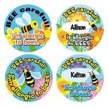 Bee Allergy Stickers, 200/Roll