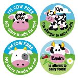 Dairy Allergy Stickers, 200/Roll