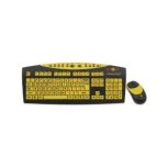 Keys-U-See Wireless Large Print Keyboard Black With Yellow Keys