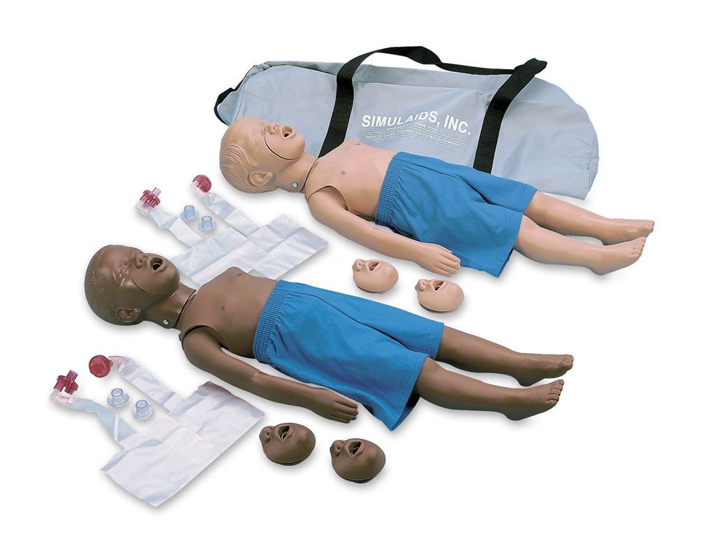 Simulaids Kyle 3-Year-Old CPR Manikin with Carry Bag