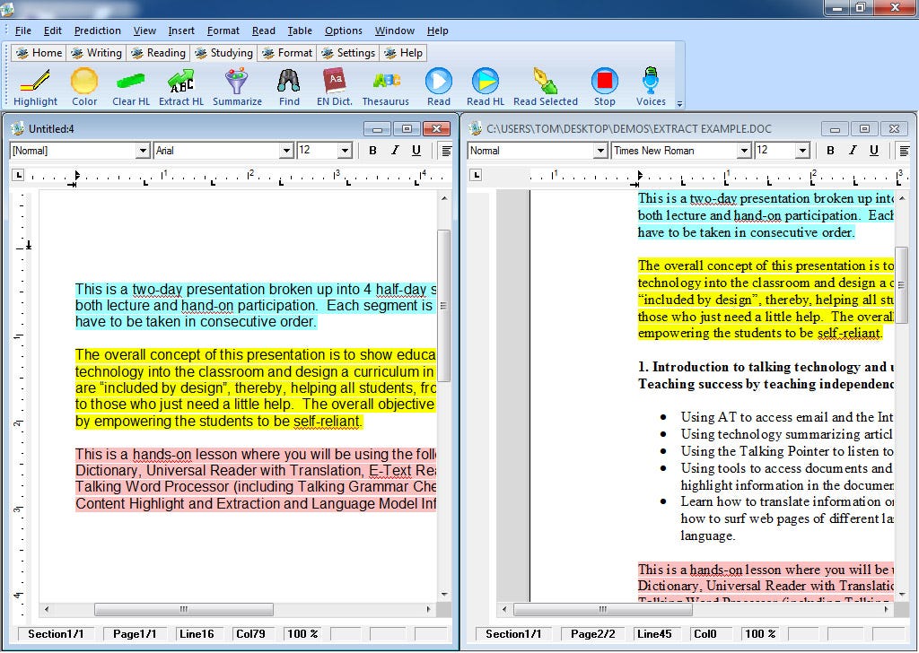 Talking Word Processor
