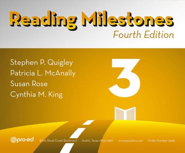 Reading Milestones 4th Edition - Level 3 (Yellow) 