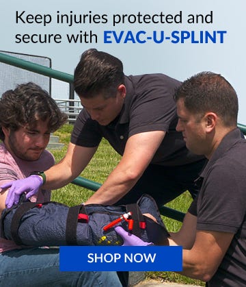 Keep injuries protected and secure with EVAC-U-SPLINT. 